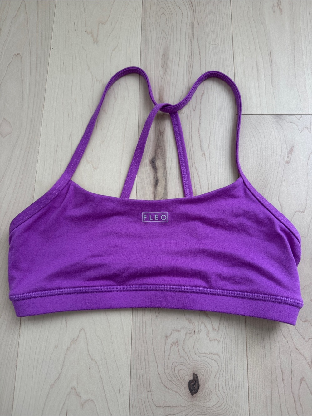 Fleo Bright Purple Strappy Sports Bralette